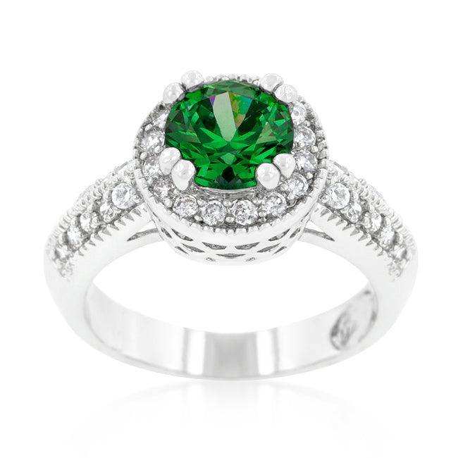 Emerald Halo Engagement Ring - JGI - Flyclothing LLC