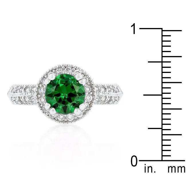 Emerald Halo Engagement Ring - JGI - Flyclothing LLC