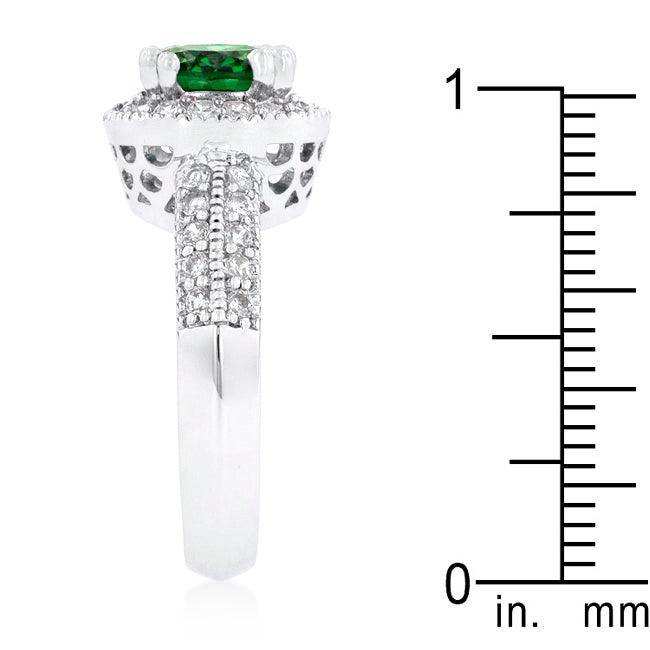 Emerald Halo Engagement Ring - JGI - Flyclothing LLC
