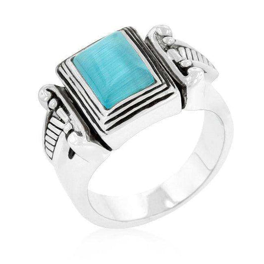 Blue Cats Eye Vintage Ring - JGI - Flyclothing LLC