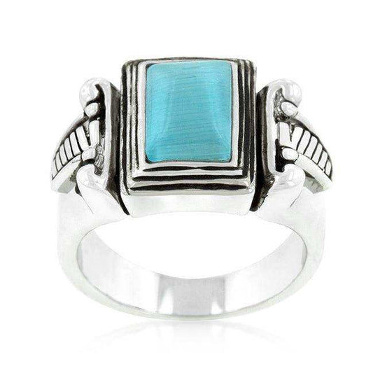 Blue Cats Eye Vintage Ring - JGI - Flyclothing LLC
