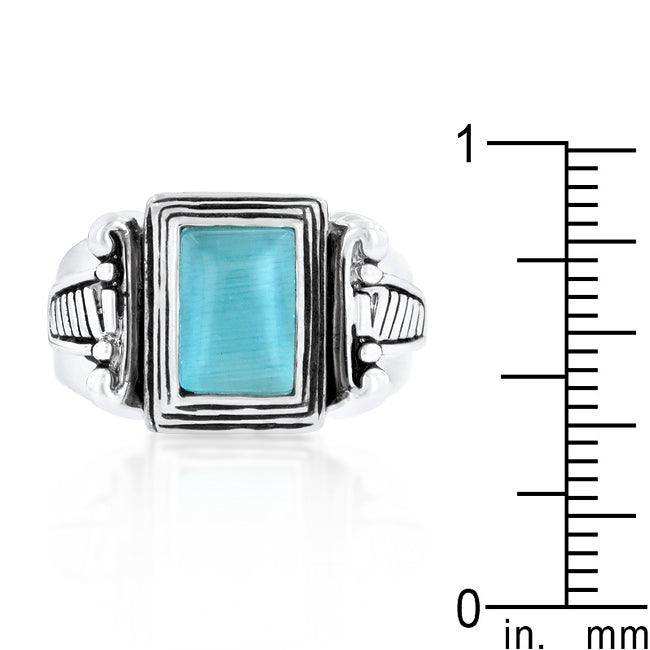 Blue Cats Eye Vintage Ring - JGI - Flyclothing LLC