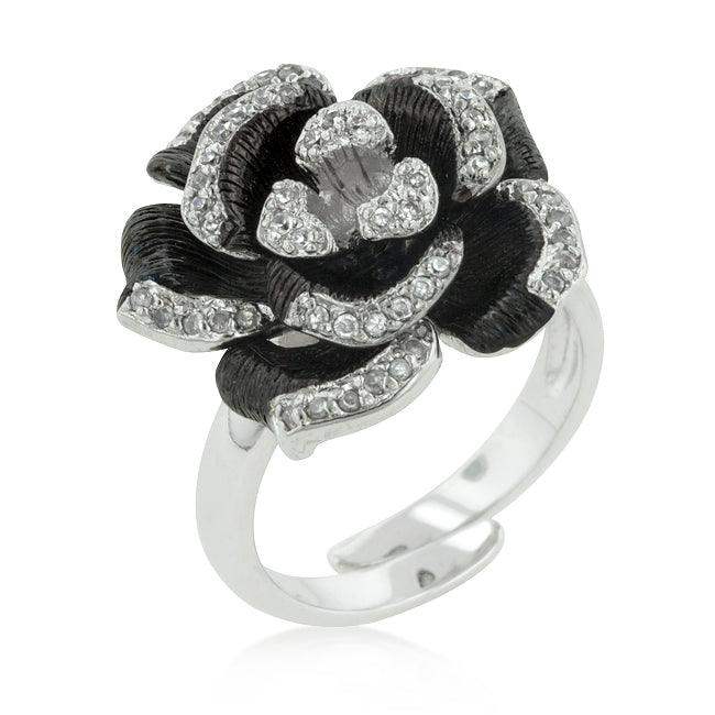 Two-tone Finish Floral Ring with Textured Pedals - JGI - Flyclothing LLC