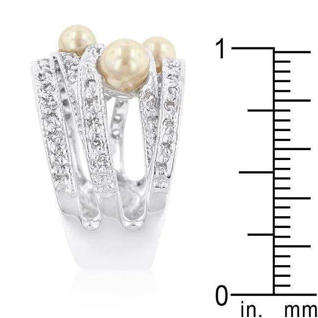 Champagne Pearl Cocktail Ring - JGI - Flyclothing LLC