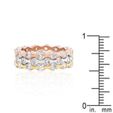 Tri-tone Stackable Rings - JGI - Flyclothing LLC