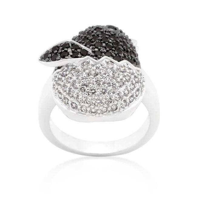 Black and White Cubic Zirconia Baby Chick Ring - JGI - Flyclothing LLC