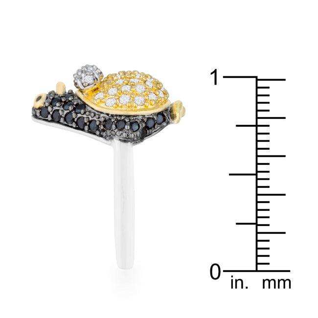 Jet Black Cubic Zirconia Penguin Ring - JGI - Flyclothing LLC