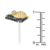 Jet Black Cubic Zirconia Penguin Ring - JGI - Flyclothing LLC