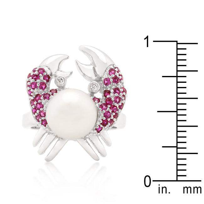 Pearl Crab Cubic Zirconia Ring - JGI - Flyclothing LLC