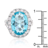 Oval Blue Topaz Cocktail Ring - JGI - Flyclothing LLC