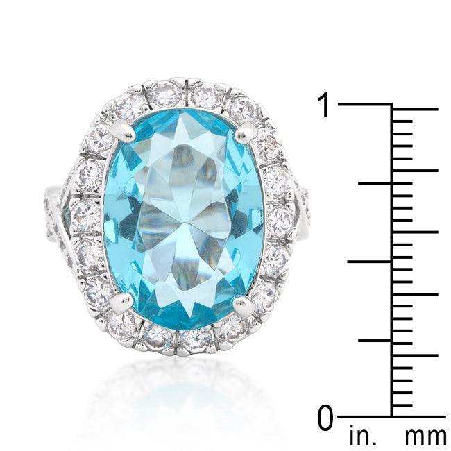 Oval Blue Topaz Cocktail Ring - JGI - Flyclothing LLC