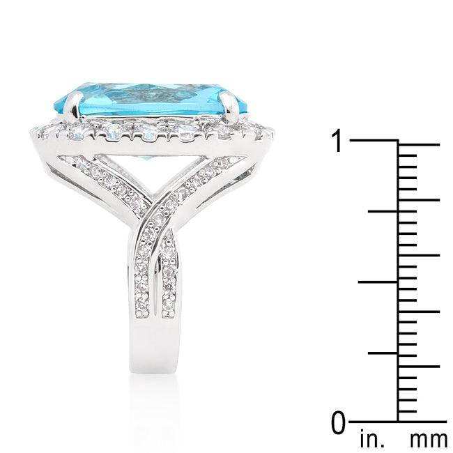 Oval Blue Topaz Cocktail Ring - JGI - Flyclothing LLC