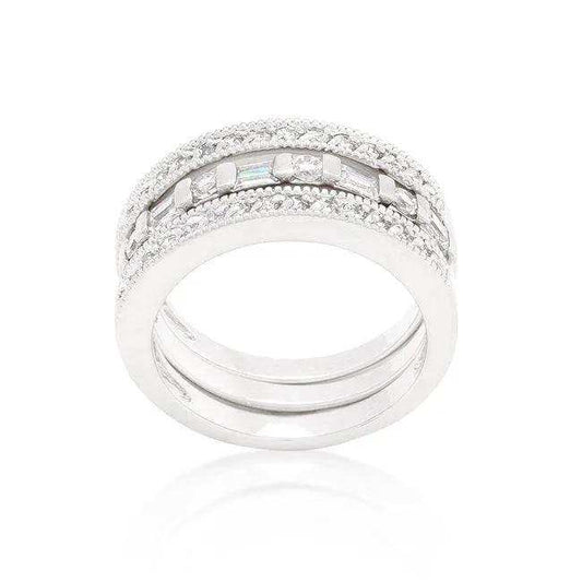 Simple Cubic Zirconia Ring Set - JGI - Flyclothing LLC