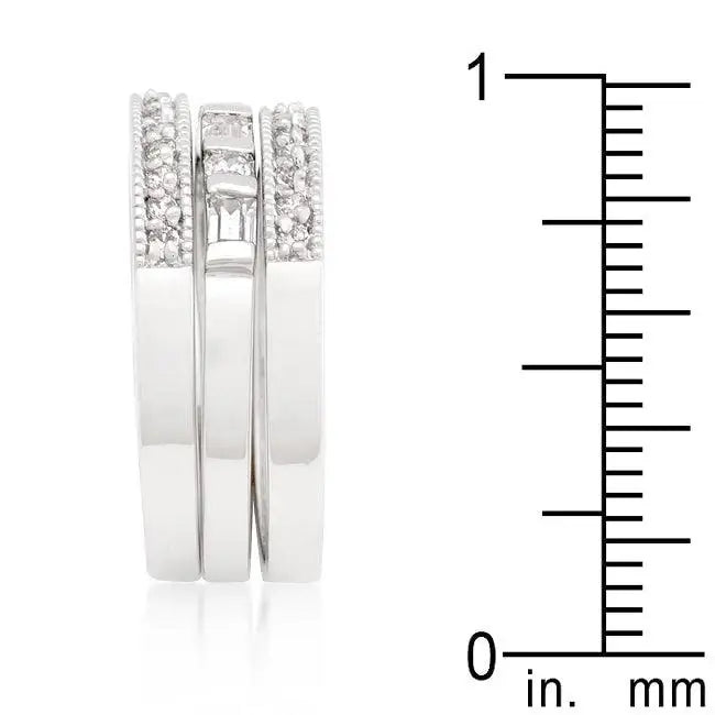 Simple Cubic Zirconia Ring Set - JGI - Flyclothing LLC