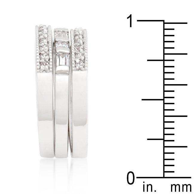 Simple Cubic Zirconia Ring Set - JGI - Flyclothing LLC