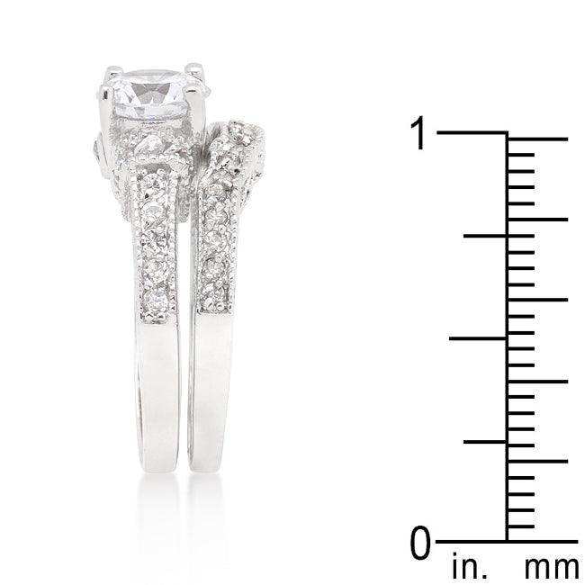 Art Deco Round Cut Bridal Set - JGI - Flyclothing LLC