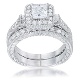 Art Deco Princess Cut Bridal Set - JGI - Flyclothing LLC