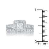 Art Deco Princess Cut Bridal Set - JGI - Flyclothing LLC