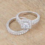 Art Deco Princess Cut Bridal Set - JGI - Flyclothing LLC