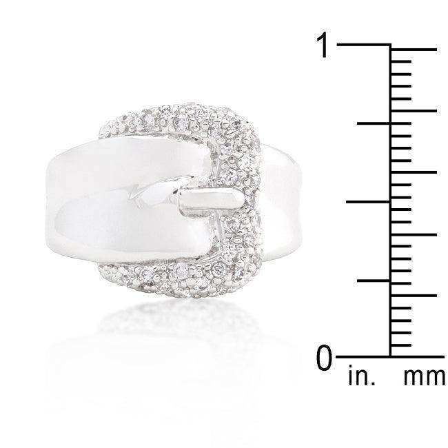 Simple Cubic Zirconia Belt Ring - JGI - Flyclothing LLC