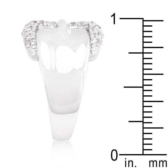 Simple Cubic Zirconia Belt Ring - JGI - Flyclothing LLC