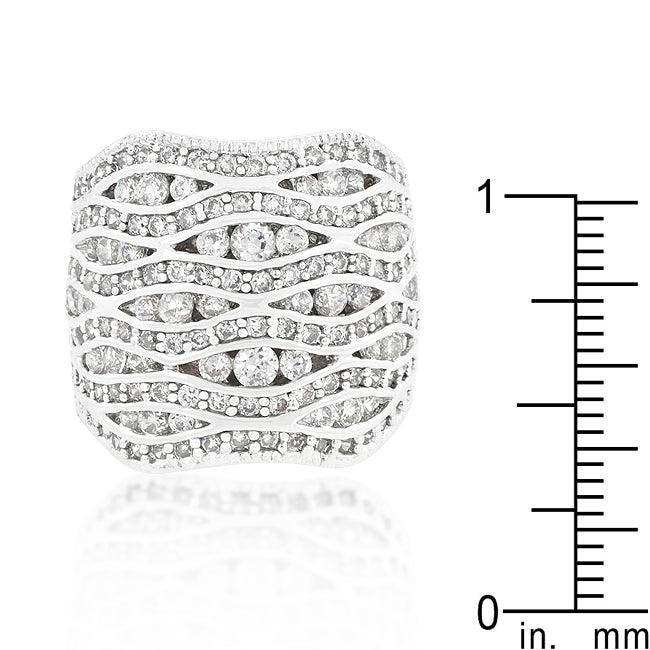 Cubic Zirconia Pave Abstract Ring - JGI - Flyclothing LLC