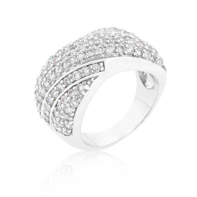 Pave Overlap Diagonal Ring - JGI - Flyclothing LLC