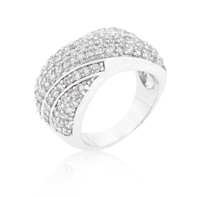 Pave Overlap Diagonal Ring - JGI - Flyclothing LLC