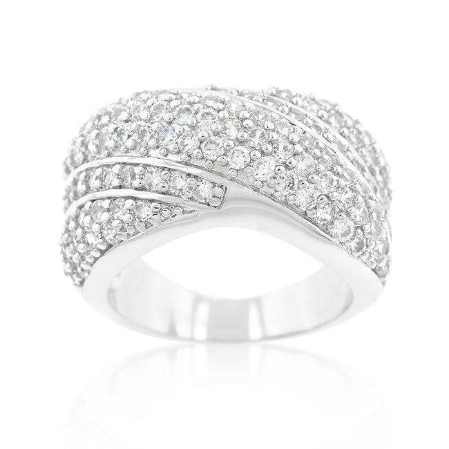 Pave Overlap Diagonal Ring - JGI - Flyclothing LLC