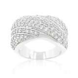 Pave Overlap Diagonal Ring - JGI - Flyclothing LLC