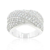Pave Overlap Diagonal Ring - JGI - Flyclothing LLC