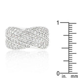 Pave Overlap Diagonal Ring - JGI - Flyclothing LLC