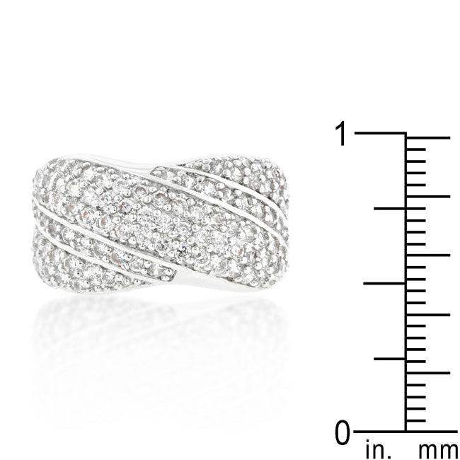 Pave Overlap Diagonal Ring - JGI - Flyclothing LLC