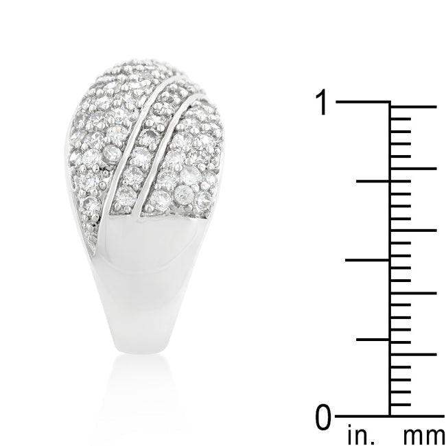 Pave Overlap Diagonal Ring - JGI - Flyclothing LLC