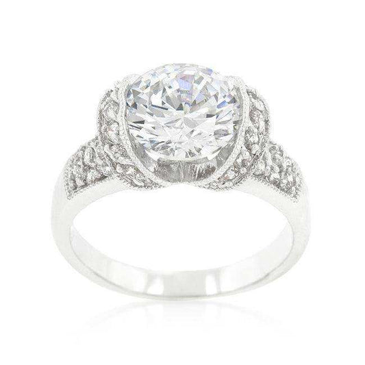Tension Set Cubic Zirconia Engagement Ring - JGI - Flyclothing LLC