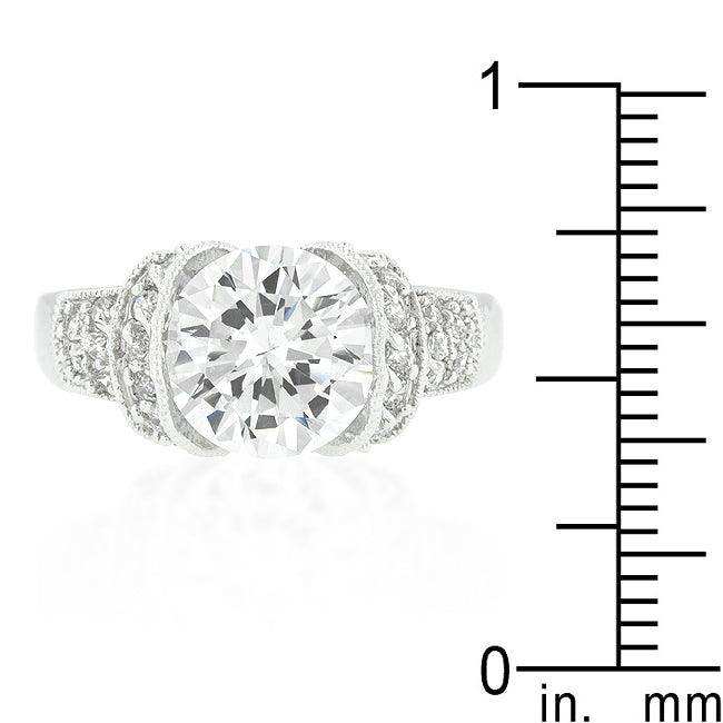 Tension Set Cubic Zirconia Engagement Ring - JGI - Flyclothing LLC