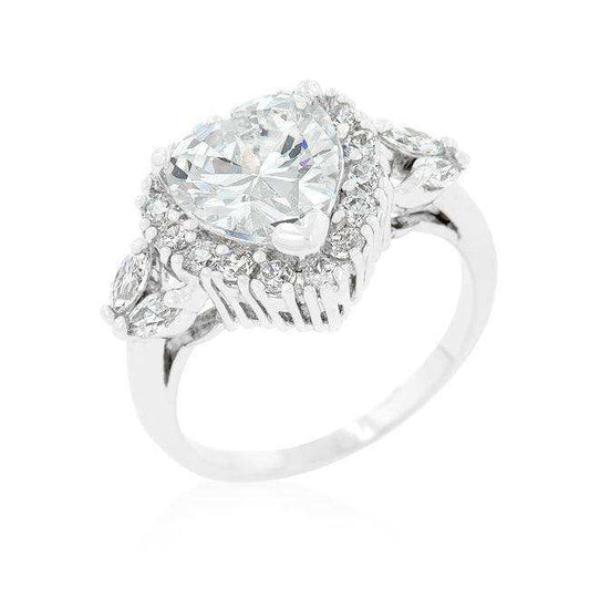 Heart Halo Engagement Ring - JGI - Flyclothing LLC