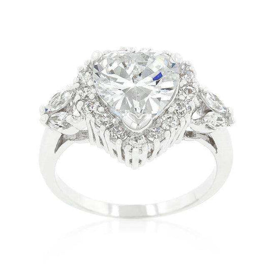 Heart Halo Engagement Ring - JGI - Flyclothing LLC
