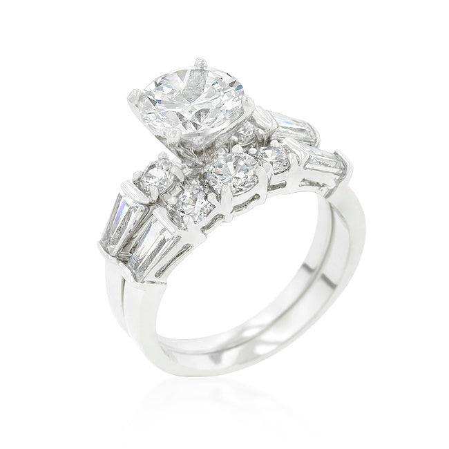 Engagement Set with Large Center Stone - JGI - Flyclothing LLC