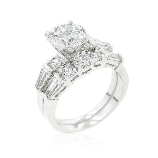 Engagement Set with Large Center Stone - JGI - Flyclothing LLC