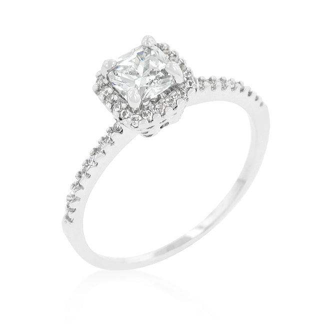 Princess Cut Halo Engagement Ring - JGI - Flyclothing LLC