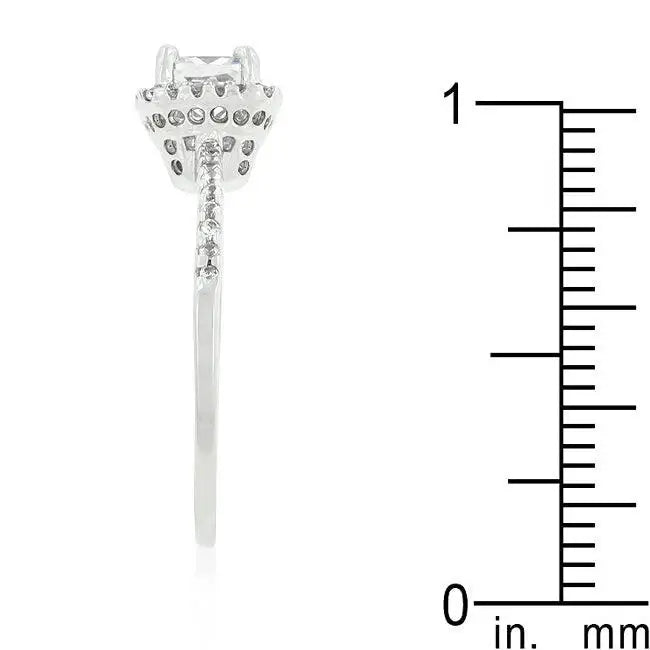 Princess Cut Halo Engagement Ring - JGI - Flyclothing LLC