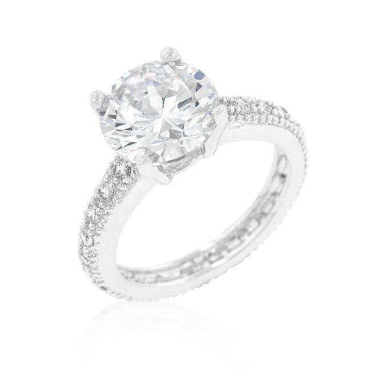 Micro-pave Cubic Zirconia Engagement Ring - JGI - Flyclothing LLC