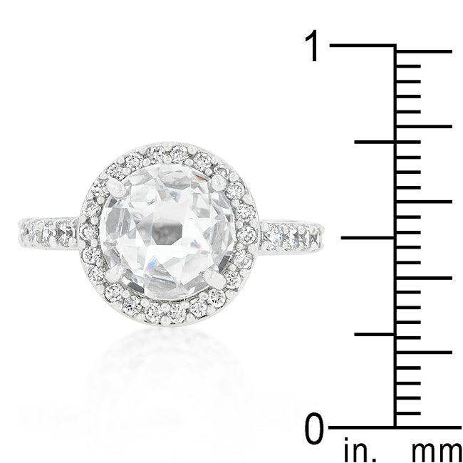 Halo Style Faceted Engagement Ring - JGI - Flyclothing LLC