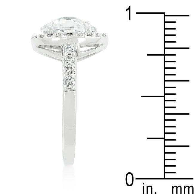 Halo Style Faceted Engagement Ring - JGI - Flyclothing LLC