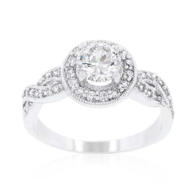 Round Cut Halo Engagement Ring - JGI - Flyclothing LLC