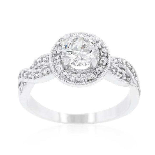 Round Cut Halo Engagement Ring - JGI - Flyclothing LLC
