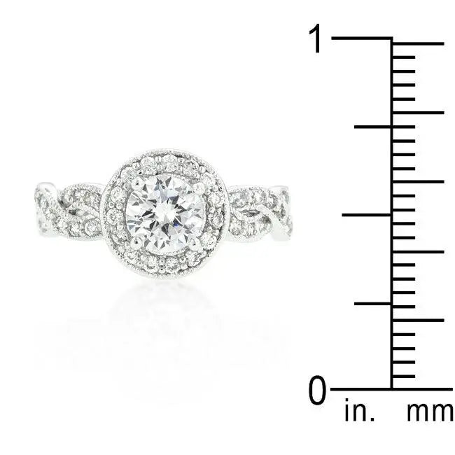 Round Cut Halo Engagement Ring - JGI - Flyclothing LLC