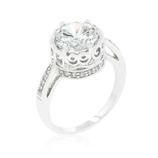 Royal Crest Filigree Cubic Zirconia Ring - JGI - Flyclothing LLC