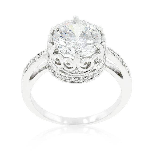 Royal Crest Filigree Cubic Zirconia Ring - JGI - Flyclothing LLC